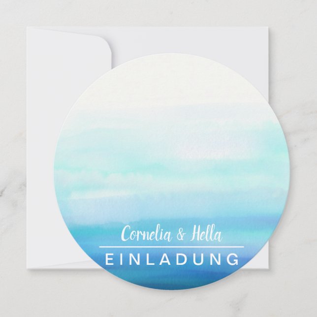 Romantiska Pastellfärger Inbjudningar fulla av fär (Framsida)