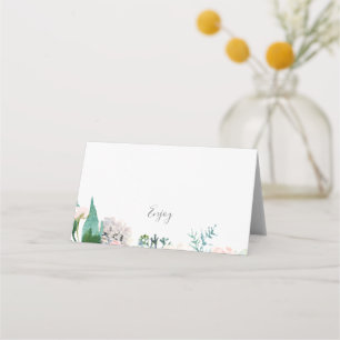 Romantiska Peonies Buffet Food Label Cards Placeringskort