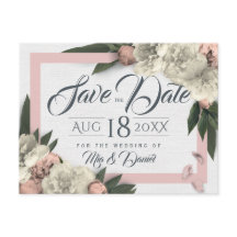 Romantiska persikor och vit Blommigt Peonies