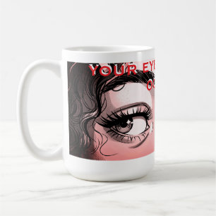 Romantiska Pop Art-ögon: "Dina ögon är oceanen" G Kaffemugg