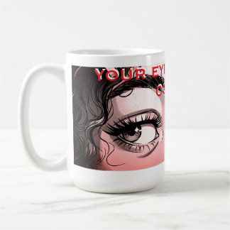 Romantiska Pop Art-ögon: "Dina ögon är oceanen" G Kaffemugg