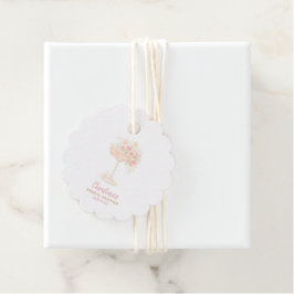 Romantiska Prosecco & Blommor Bröllopsdusch Gåvor Etiketter