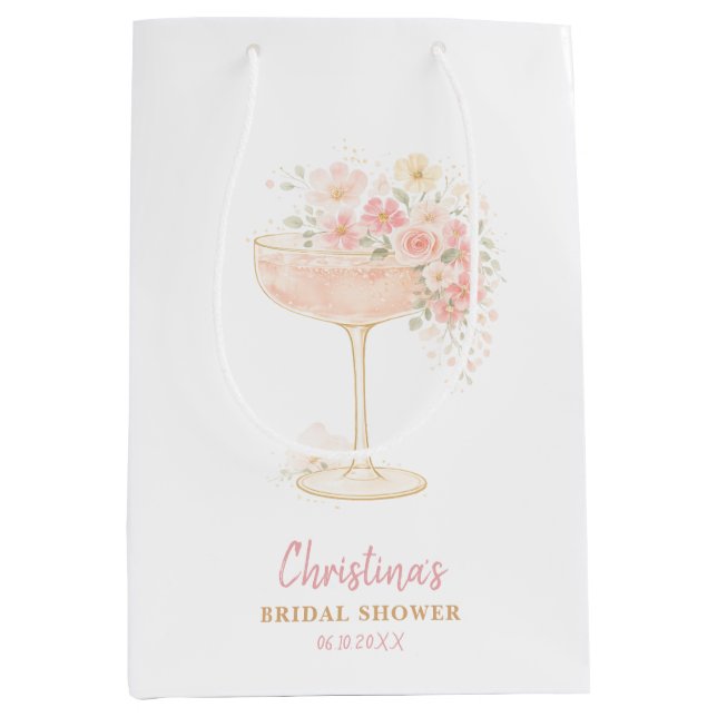 Romantiska Prosecco & Blommor Bröllopsfest (Framsidan)
