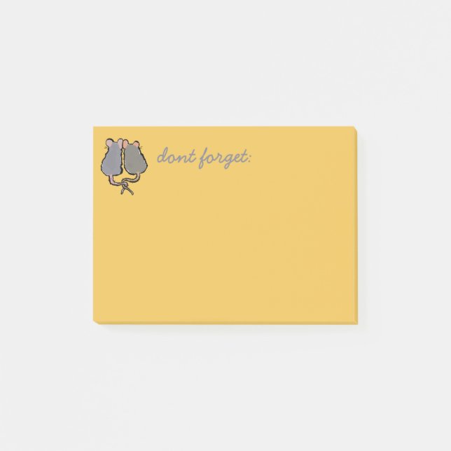 romantiska råttor post-it block (Framsida)