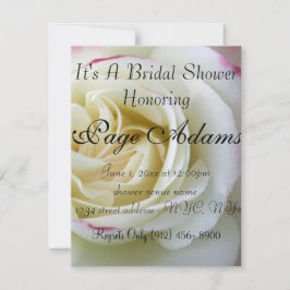 Romantiska Ro Blommar Inbjudningskort för möhippan