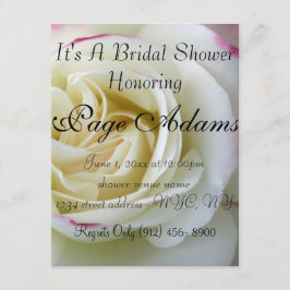 Romantiska Ro Blommar Inbjudningskort för möhippan