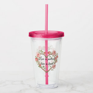 Romantiska Ro Blommigt Heart Kärlek Take Away Mugg