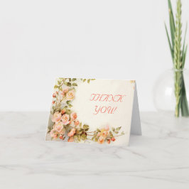 Romantiska ro för vintage som gifta sig tack kort