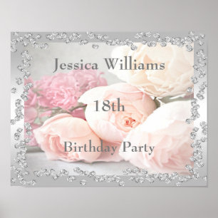 Romantiska Ro och diamanter 18:e Poster