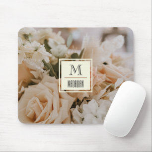 Romantiska ro, rosa pastel l Bevackra monogrammet Musmatta