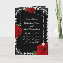 Romantiska Röd ros och diamanter Bröllop Program
