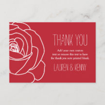 Romantiska Röd ros, tack, kort