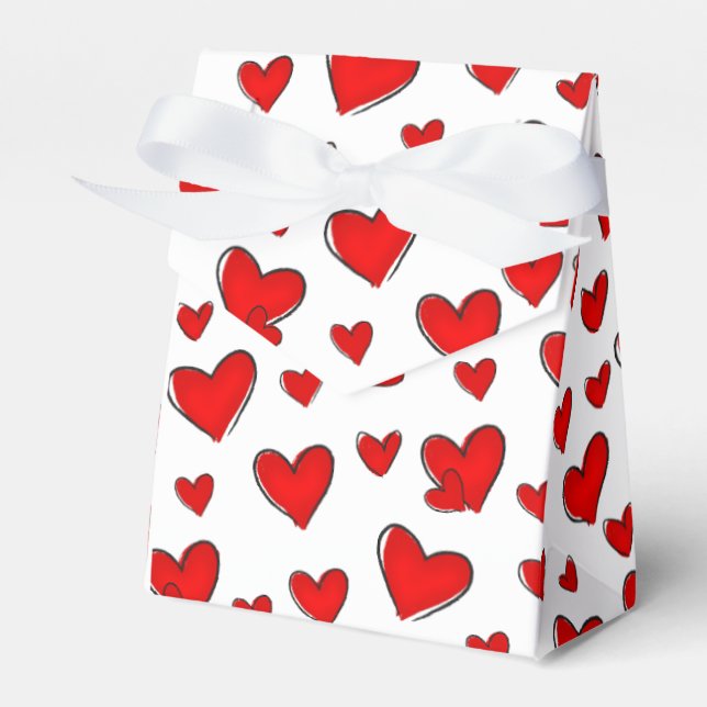 Romantiska rödhjärtans Alla hjärtans dag Helgdag Presentaskar (Framsidan Sidan)