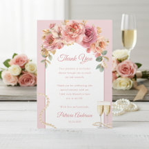 Romantiska rosa pärlor och Prosecco bröllopsfest