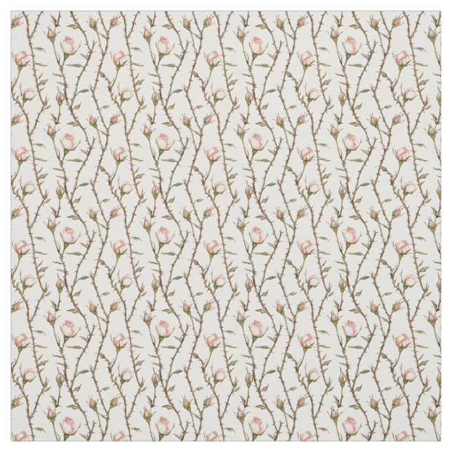 Romantiska rosa rosblommor tyg (Provkarta)