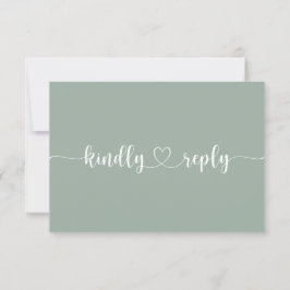 Romantiska Rosa Rosor Bröllop RSVP Svar Grön In Inbjudningar