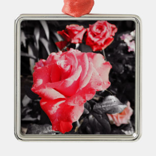 Romantiska rosblommor #3 julgransprydnad metall