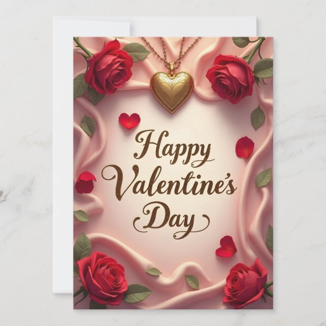 Romantiska rosor & hjärtans valentindesign (Framsida)