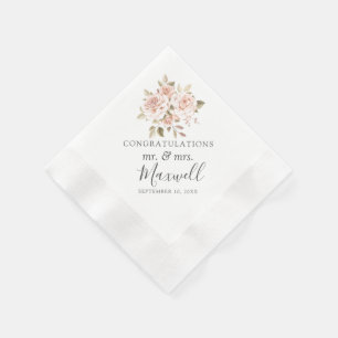Romantiska Rosor Shabby Chic Stuga Gård Bröllop Pappersservett