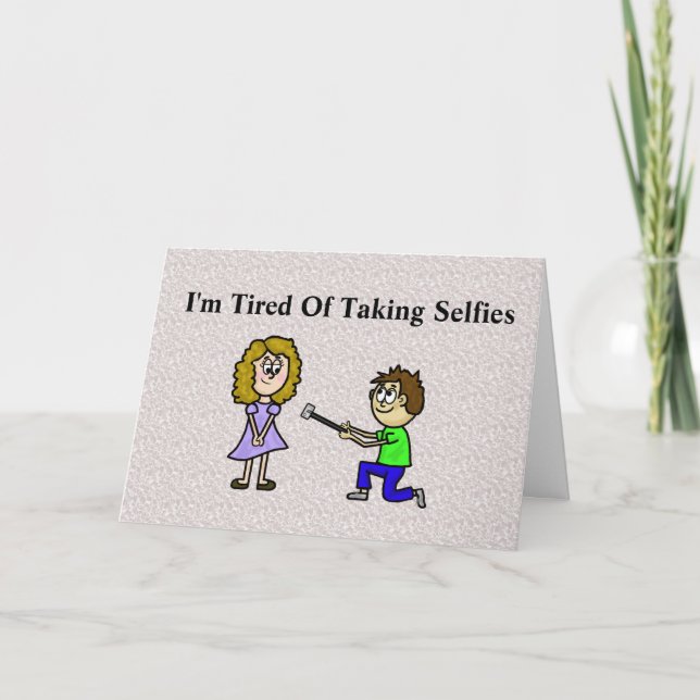 Romantiska Selfies Kärlekskort för Paret Kort (Framsida)