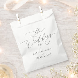 Romantiska skript Editable Färg Wedding Favor Bags