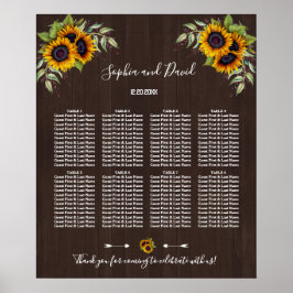 Romantiska solblommor Stationsschema för Barn Bröl Poster