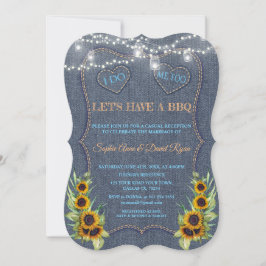 Romantiska solrosar Denim Strängljus JAG GRILLAR Inbjudningar