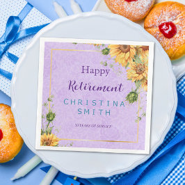 Romantiska solrosfärgen Pension Party Pappersservett