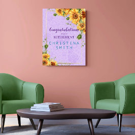 Romantiska solrosfärgen Pension Party Poster