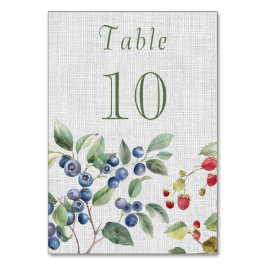 Romantiska sommarbär Bröllop Bordsnummer