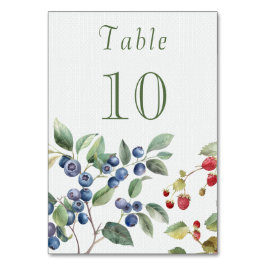 Romantiska sommarbär Bröllop Bordsnummer