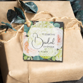 Romantiska trädgårdsblommor Bröllopsdusch Förmånse Gåvor Etiketter