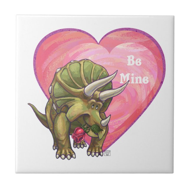 Romantiska triceratops be my kakelplatta (Framsidan)