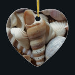 Romantiska tropiska exotiska Snäckor Beach Kärlek Julgransprydnad Keramik<br><div class="desc">Romantiska tropiska exotiska Snäckor Beach Kärlek</div>