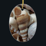 Romantiska tropiska exotiska Snäckor Beach Kärlek Julgransprydnad Keramik<br><div class="desc">Romantiska tropiska exotiska Snäckor Beach Kärlek</div>