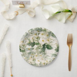 Romantiska utjämnade vita blommor och Grönt Löv