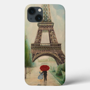 Romantiska vandrare vid Eiffel Torn
