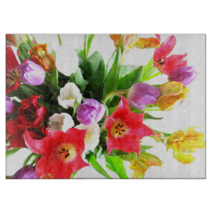 Romantiska vårtulpanblommor