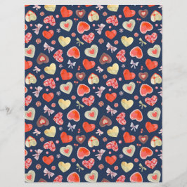 Romantiska vattenfärghearter brevhuvud