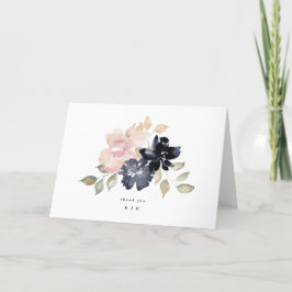 Romantiska vattenfärgsflottan Blommigtar Bröllop m Tack Kort