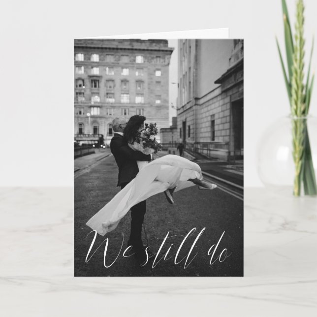 Romantiska vi fortfarande gör kalligrafi i Vow Ren Inbjudan (Framsida)