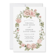 Romantiska Vintage Rosa Rosor Bröllop
