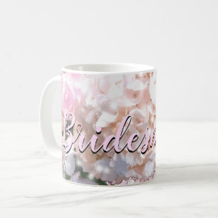 Romantiska vita snöre-vattenområden ro Bridesmaide Kaffemugg