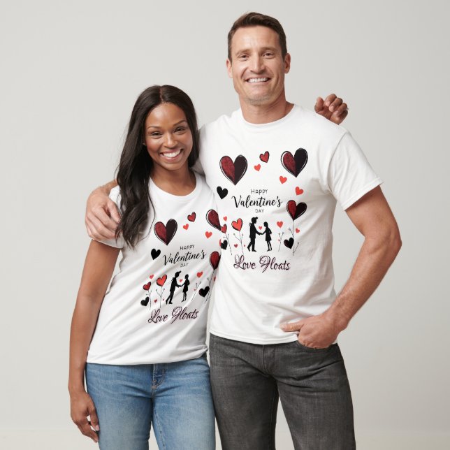 Romantiskt Alla hjärtans dagskort T Shirt (Unisex)