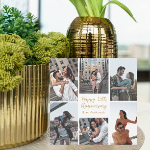 Romantiskt Anpassningsbar-årsjubileum Foto Collage