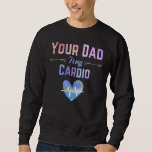 Romantiskt att säga Pappa är min Cardio Rainbow Ab Lång Ärmad Tröja