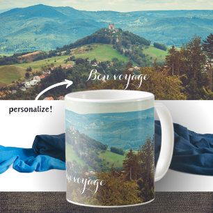 Romantiskt bergslandskap kaffemugg