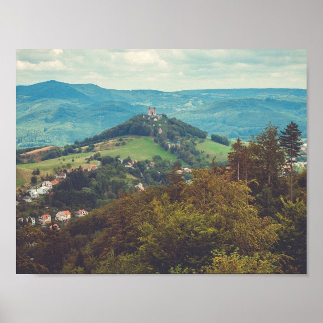 Romantiskt bergslandskap poster (Framsidan)