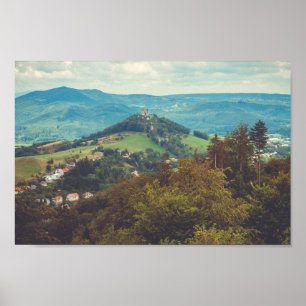Romantiskt bergslandskap poster