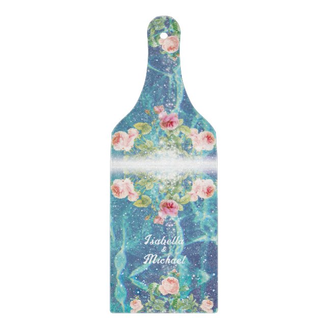 Romantiskt blått anpassat par namn (Framsidan)